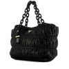 Shopping bag Prada Sac Cabas in pelle trapuntata nera plissettato - 00pp thumbnail