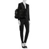 Prada Sac Cabas shopping bag in black quilted leather - Detail D1 thumbnail