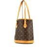 Shopping bag Louis Vuitton Bucket in tela monogram marrone e pelle naturale - 00pp thumbnail