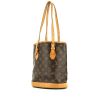 Shopping bag Louis Vuitton petit Bucket in tela monogram cerata e pelle naturale - 00pp thumbnail