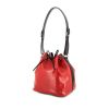 Bolso de mano Louis Vuitton petit Noé pequeño en cuero Epi rojo y cuero negro - 00pp thumbnail