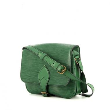 Borsa Louis Vuitton Cartouchiére a tracolla in pelle Epi verde