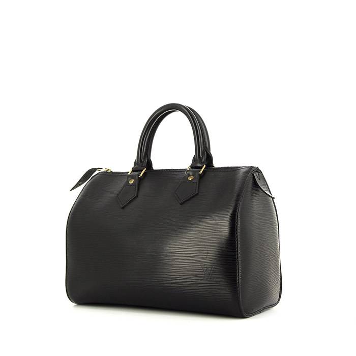 Bolso de mano Louis Vuitton Speedy 30 en cuero Epi negro