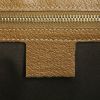 Gucci Jackie handbag in brown leather and beige monogram canvas - Detail D3 thumbnail