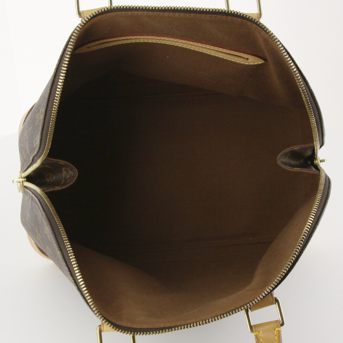 Louis Vuitton Alma handbag in monogram canvas and natural leather - Detail D2