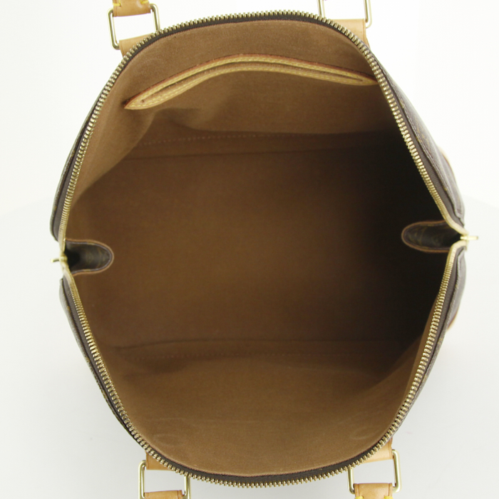 Borsa Louis Vuitton Alma in tela monogram e pelle naturale - Detail D2