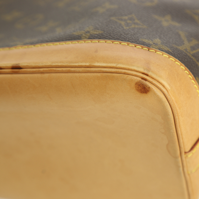 Louis Vuitton Alma handbag in monogram canvas and natural leather - Detail D5