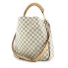 Shopping bag Louis Vuitton in tela cerata con motivo a scacchi e pelle naturale - 00pp thumbnail