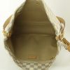 Louis Vuitton shopping bag in azur damier canvas and natural leather - Detail D3 thumbnail