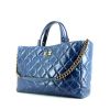 Bolso de mano Chanel Grand Shopping en cuero azul - 00pp thumbnail