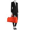 Louis Vuitton Keepall 45 travel bag in red leather - Detail D1 thumbnail
