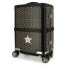 Goyard Bourget suitcase in monogram canvas and black leather - 00pp thumbnail