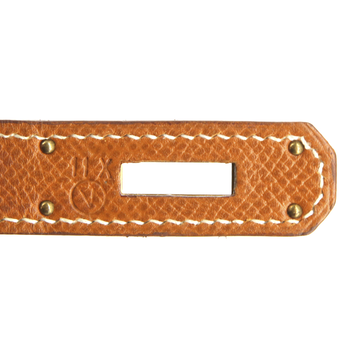 Sac à main Hermes Kelly 32 cm en cuir epsom gold - Detail D4