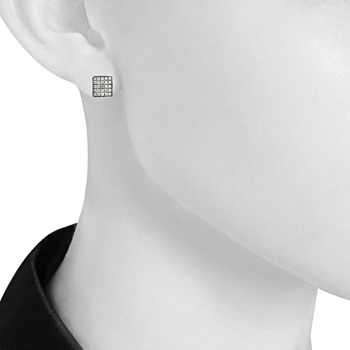 Pendientes Piaget en oro blanco y diamantes - Detail D1