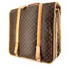 Porta abiti Louis Vuitton in tela monogram cerata marrone e pelle naturale - 00pp thumbnail