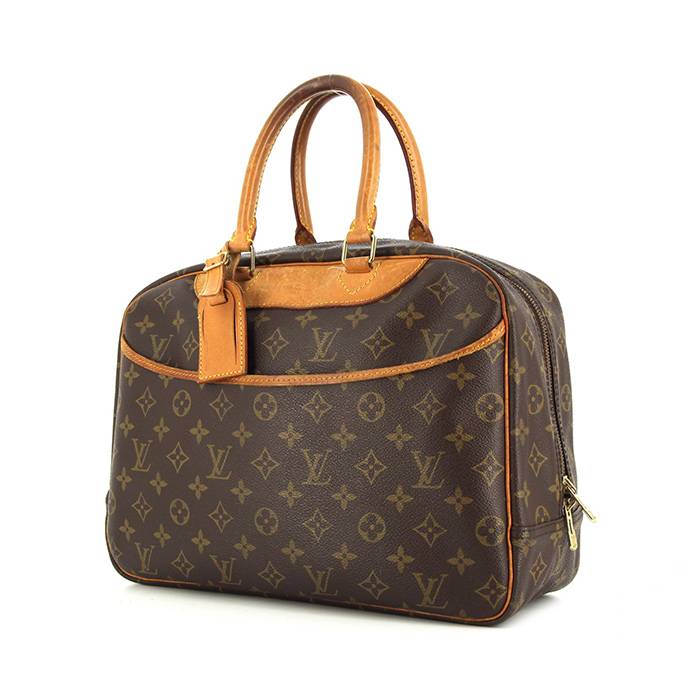 Louis Vuitton Deauville Handbag Monogram Canvas Mini Brown 2324831
