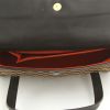 Louis Vuitton handbag in dark brown and brown bicolor foal and dark brown synthetic fabric - Detail D2 thumbnail