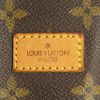 Bisaccia Louis Vuitton Saumur in tela monogram cerata e pelle naturale - Detail D4 thumbnail