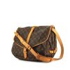 Louis Vuitton Saumur handbag in brown monogram canvas and natural leather - 00pp thumbnail
