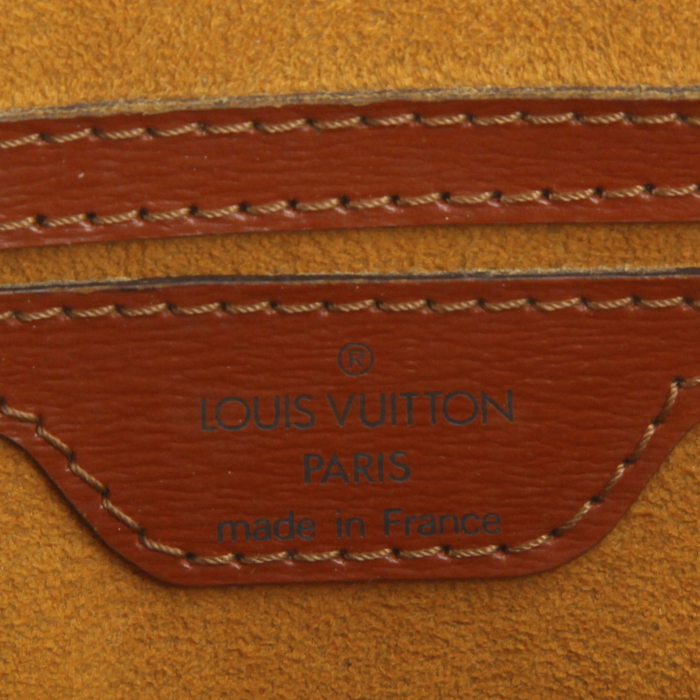 Bolso de mano Louis Vuitton Saint Jacques modelo pequeño en cuero Epi marrón - Detail D3