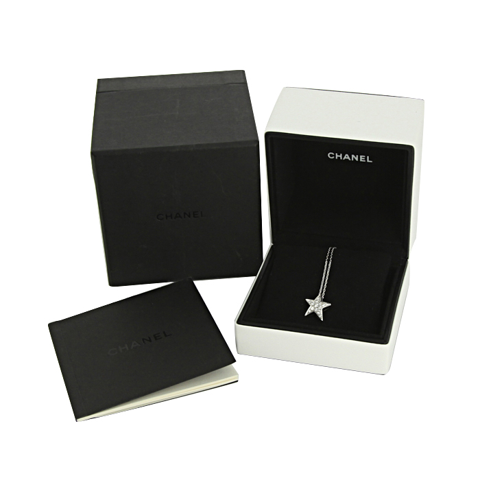 Collana Chanel Comètes modello grande in oro bianco e diamanti - Detail D2