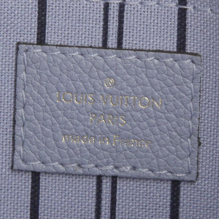 Sac à main Louis Vuitton Montaigne en cuir monogram empreinte parme - Detail D4
