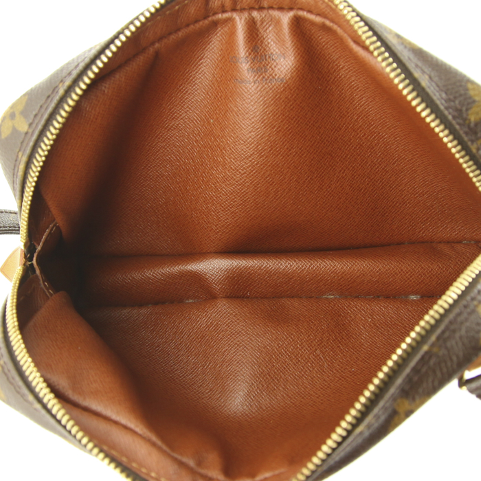 Sac bandoulière Louis Vuitton Marly en toile monogram enduite et cuir naturel - Detail D2