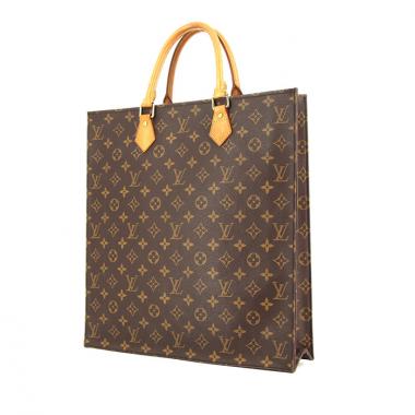 Bolso Cabás Louis Vuitton Sac Plat en lona Monogram revestida y cuero natural