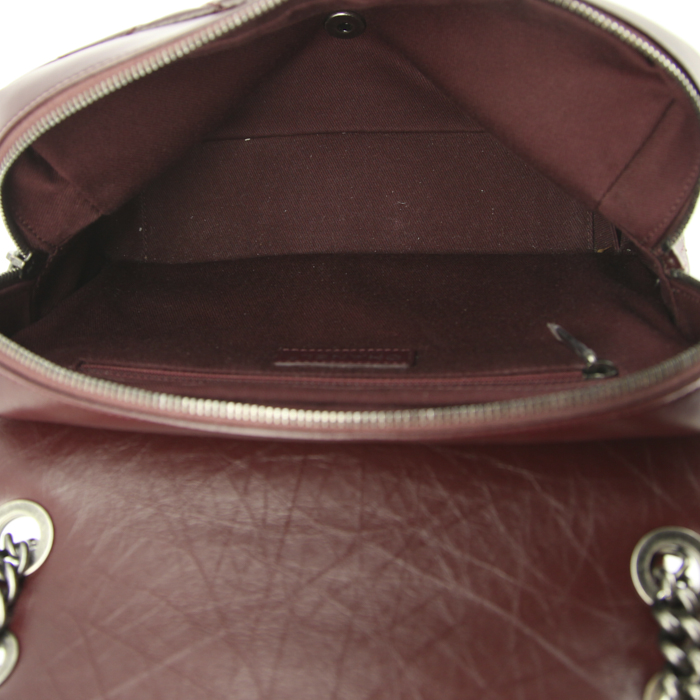 Borsa Chanel Timeless in pelle trapuntata color prugna - Detail D3