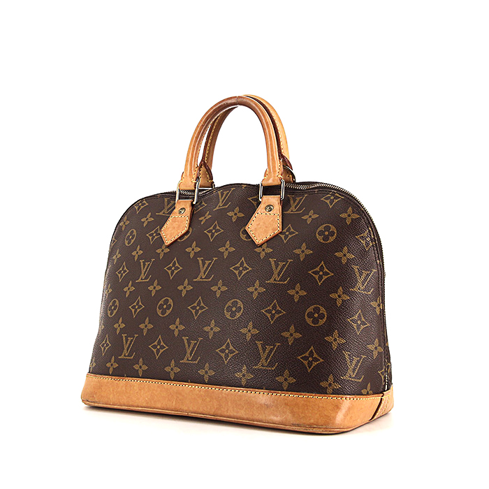 Large Louis Vuitton Alma handbag in vanilla epi leather. Yellow