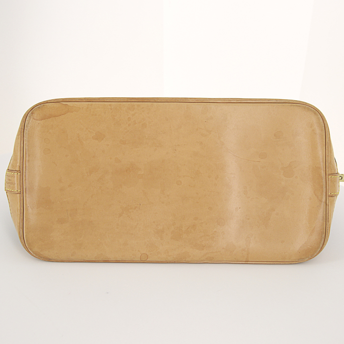 Bolso de mano Louis Vuitton  Alma en lona Monogram y cuero natural - Detail D5