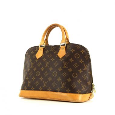 Louis Vuitton  Alma handbag  monogram canvas  and natural leather