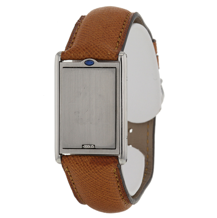 Cartier Tank Basculante watch in stainless steel Ref:  2390 Circa  2000 - Detail D4