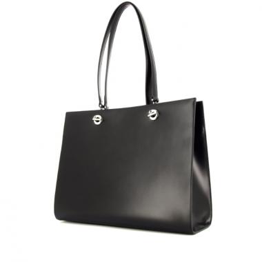 Sac cabas Cartier Panthère en cuir noir