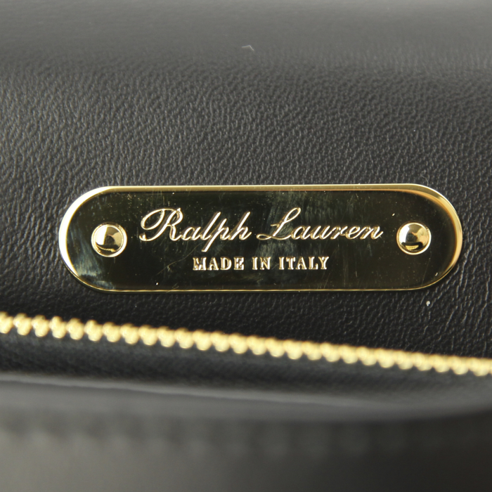 Bolso bandolera Ralph Lauren en cuero negro - Detail D4