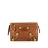 Balenciaga pouch in brown leather - 360 thumbnail