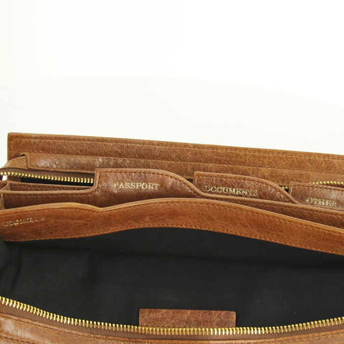 Balenciaga pouch in brown leather - Detail D5