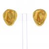 Paire de boucles d'oreilles Vintage en or jaune - 360 thumbnail
