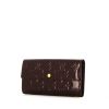 Portefeuille Louis Vuitton Sarah en cuir vernis monogram aubergine - 00pp thumbnail