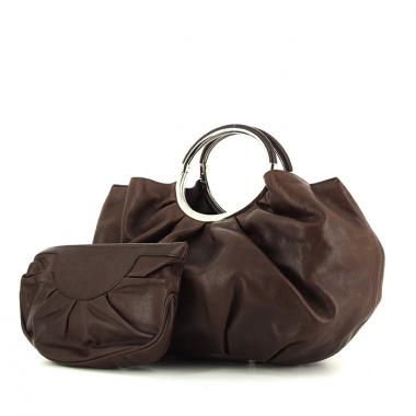 Dior Soft Babe handbag in brown leather