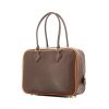 Hermes Plume medium model handbag in brown epsom leather and orange piping - 00pp thumbnail