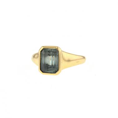 Bague Bulgari Caleidos en or jaune et topaze bleue