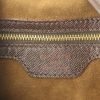 Sac cabas Louis Vuitton petit Bucket en toile damier ébène et cuir marron - Detail D4 thumbnail