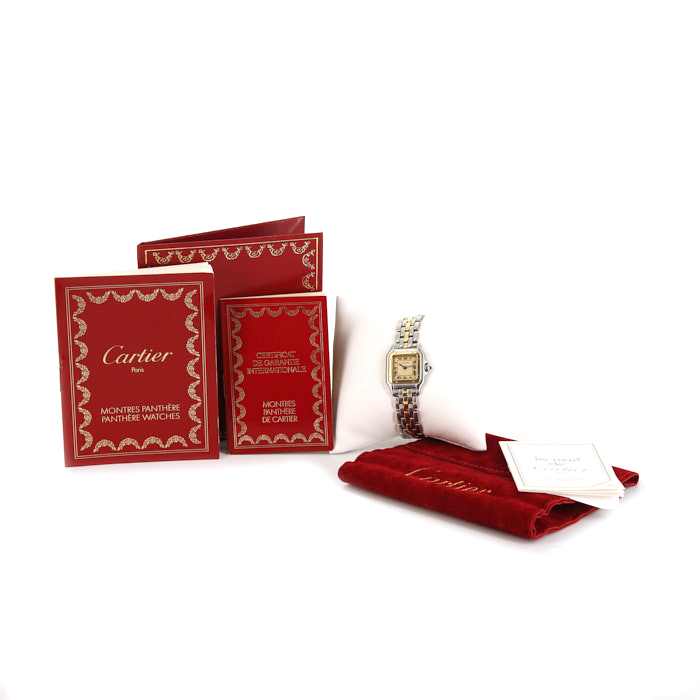 Cartier Panthère watch in gold and stainless steel Circa  1980 - Detail D2