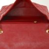 Chanel Timeless handbag in red coated canvas - Detail D2 thumbnail