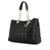 Dior Lady Dior shopping bag in black leather cannage - 00pp thumbnail