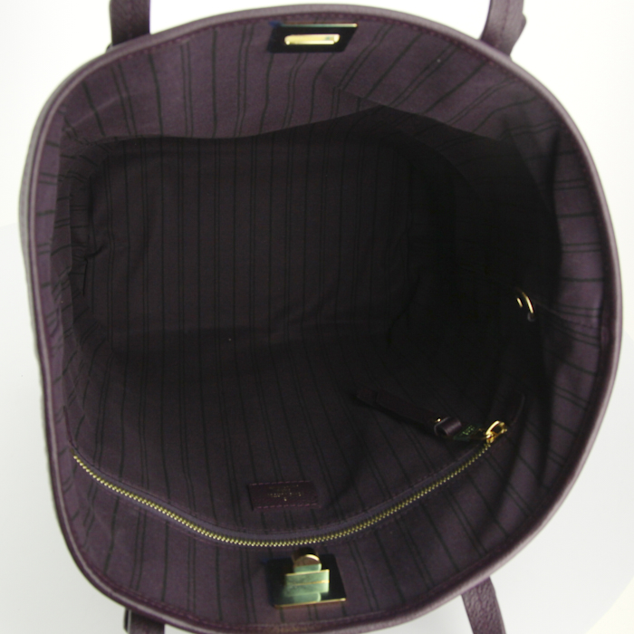 Bolso de mano Louis Vuitton Citadines en cuero Monogram violeta - Detail D2