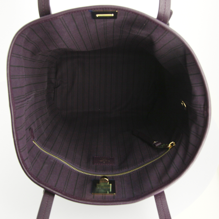Louis Vuitton Citadines small model handbag in purple monogram leather - Detail D2