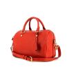 Louis Vuitton Speedy 25 cm shoulder bag in red monogram leather - 00pp thumbnail