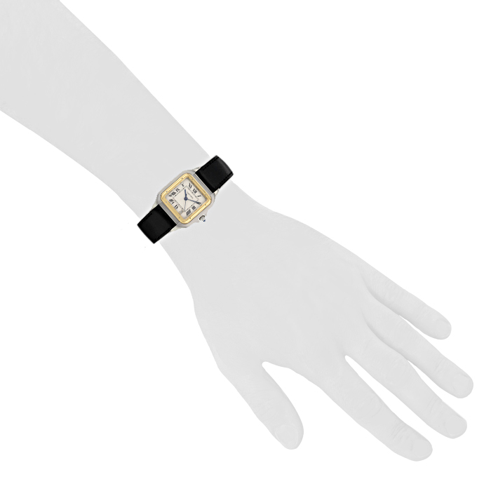 Montre Cartier Panthère en acier et or jaune Vers  1990 - Detail D1
